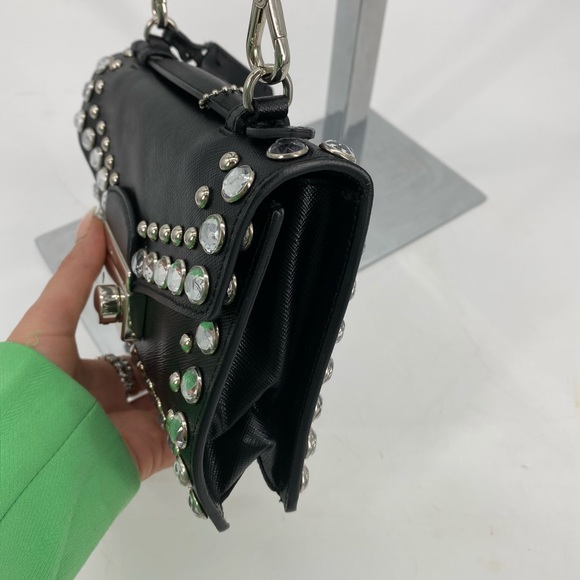 Prada Saffiano Studded two way bag - Picture 6 of 13